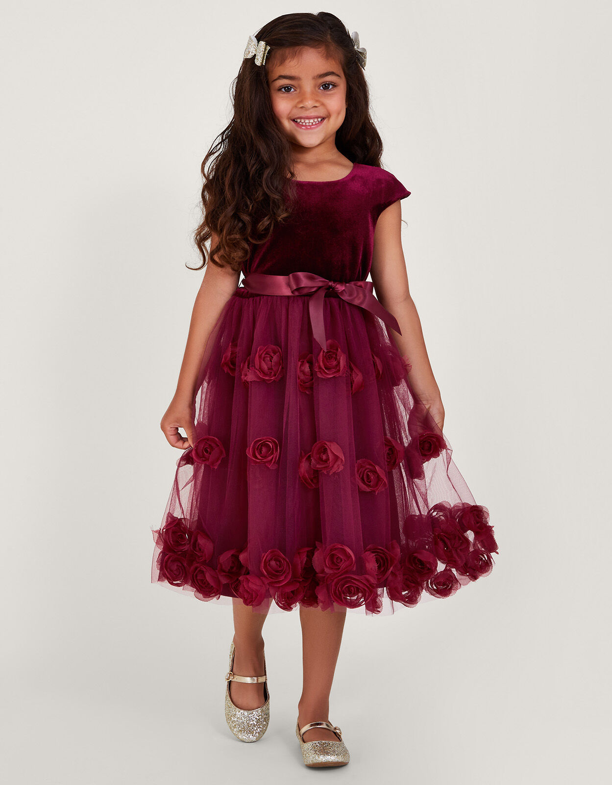 Monsoon red velvet dress shop
