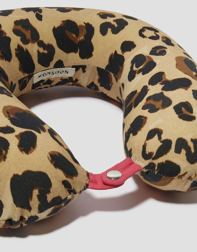 Leopard Print Travel Pillow, , large