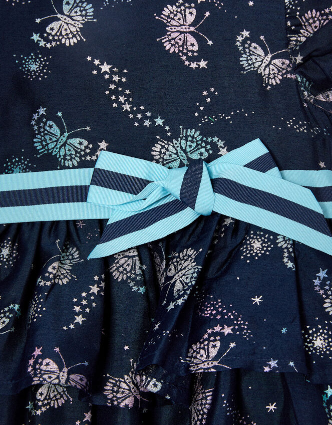 Baby Jumping Butterflies Dress, Blue (NAVY), large
