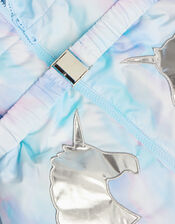 Watercolour Unicorn Padded Coat, Ivory (IVORY), large