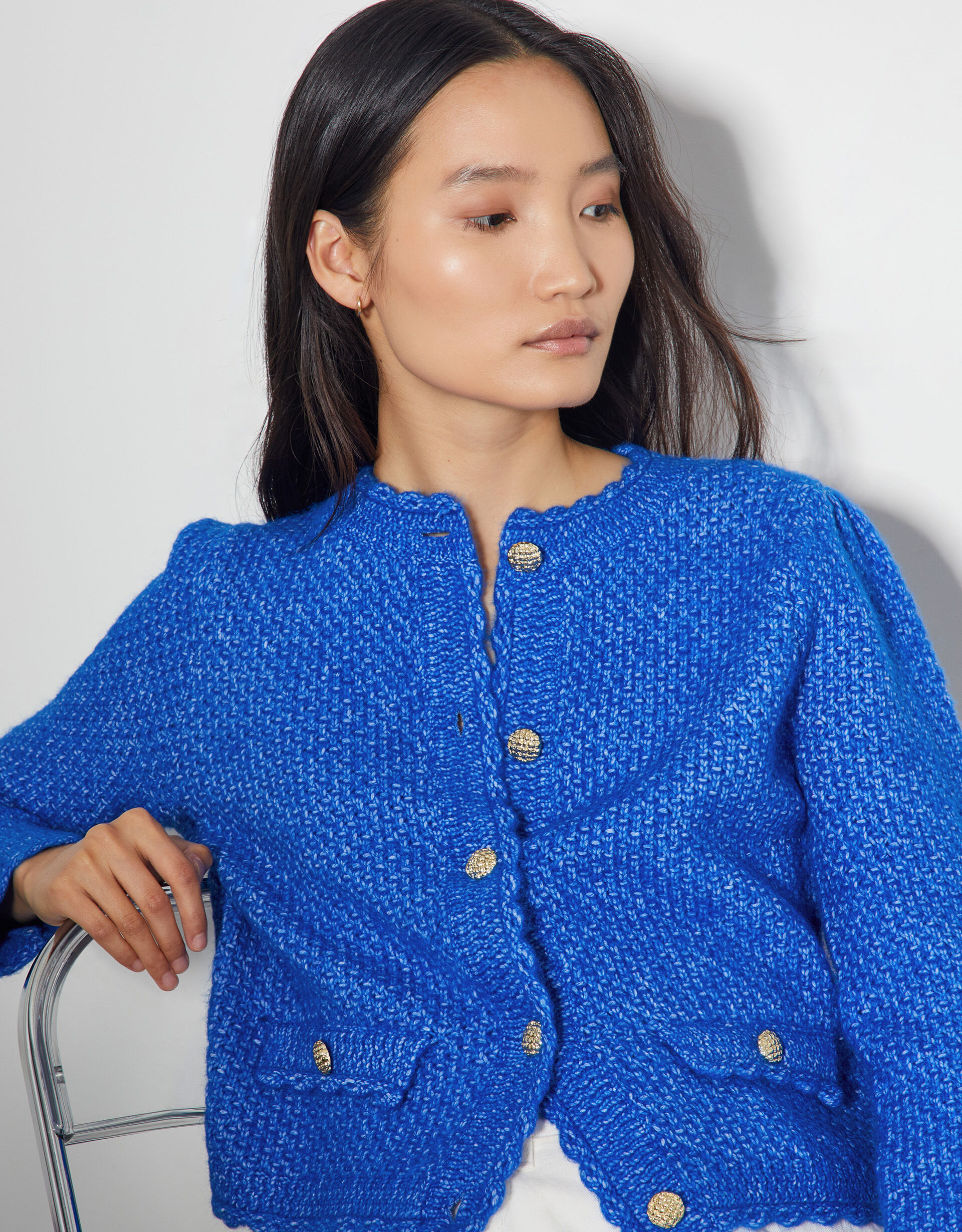 Monsoon blue cardigan deals