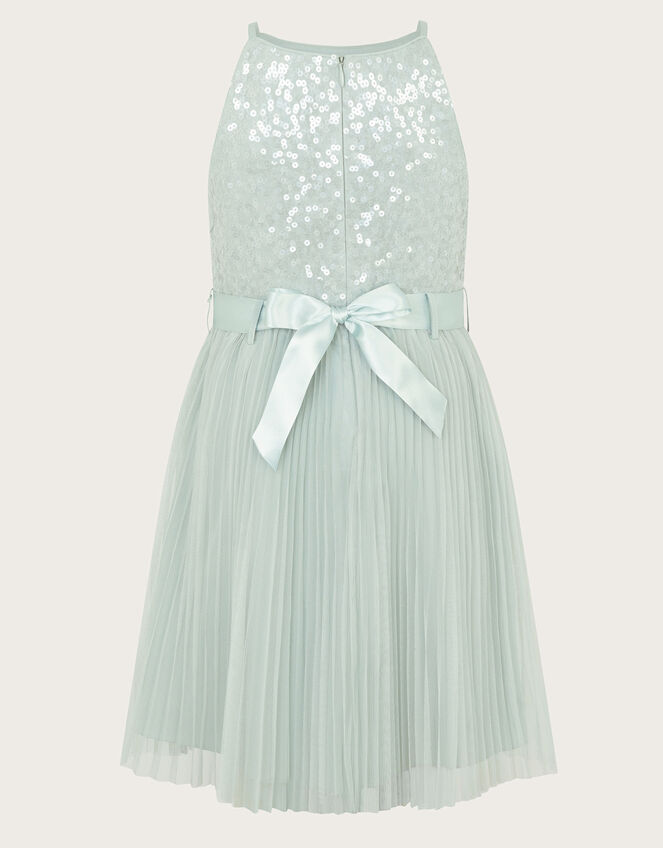 Keita Embellished Plisse Dress, Green (GREEN), large