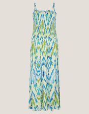Coralie Drop Waist Print Maxi Dress, Blue (BLUE), large
