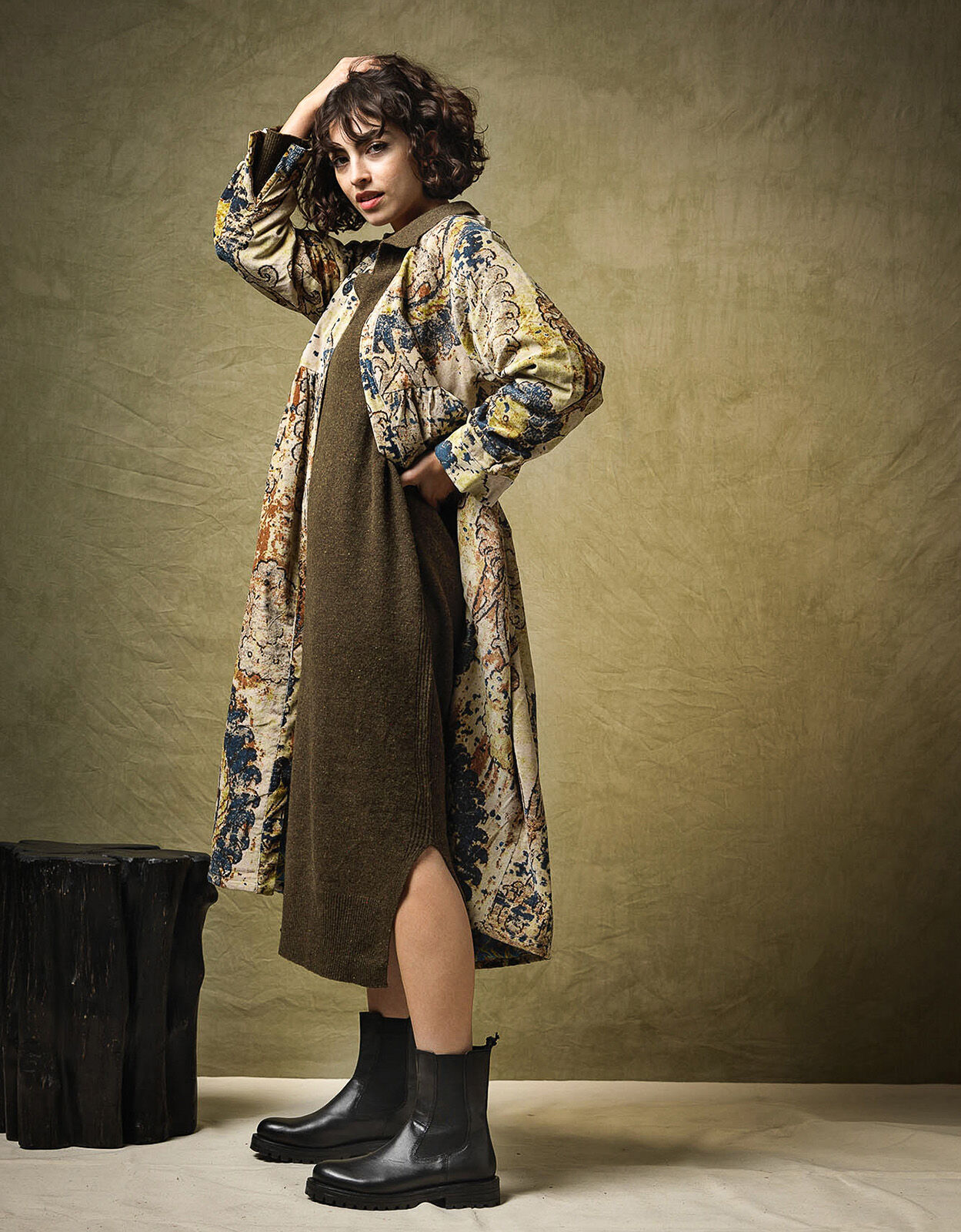 Plus size velvet duster coat outlet