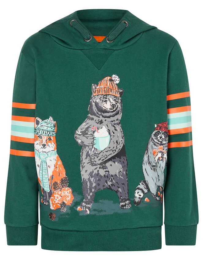 Animal Print Hoody, Green (GREEN), large