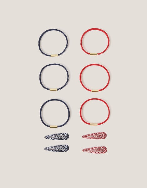 10-Pack Polka Dot School Hair Accessories, , large