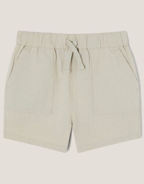 Plain Drawstring Shorts, Natural (STONE), large