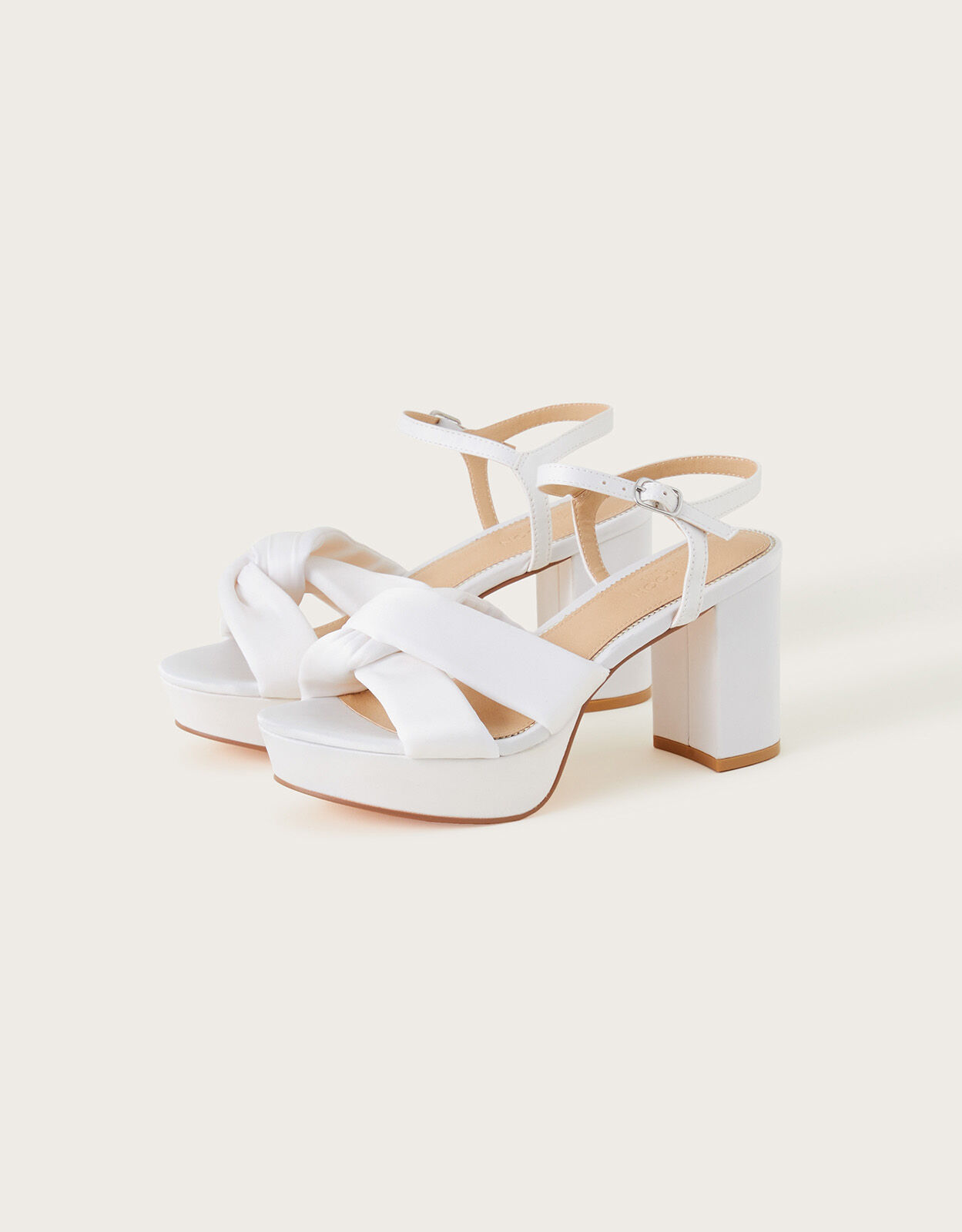 Charlotte Mills Londi Block Heel Platform Wedding Shoes, Ivory Pearl at  John Lewis & Partners