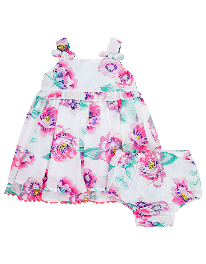 Newborn Baby Seraphine Floral Set in Organic Cotton, Ivory (IVORY), large