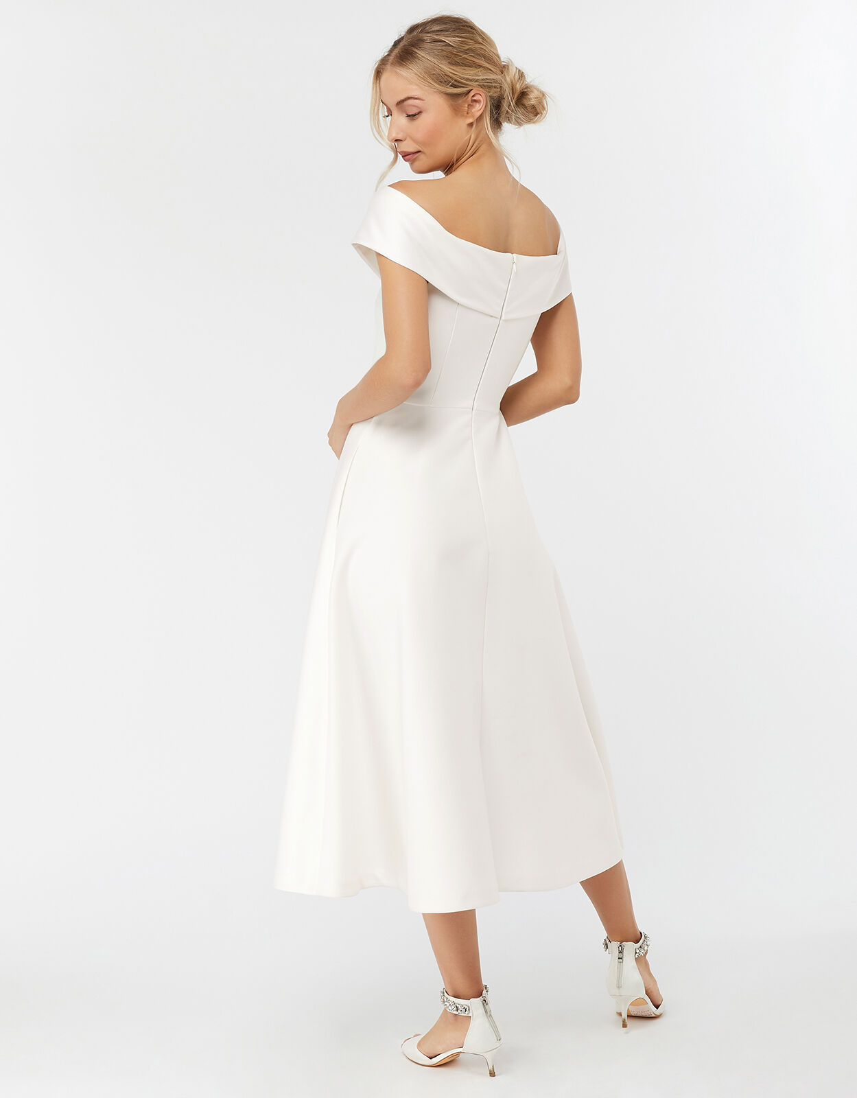 Ivory clearance bardot dress