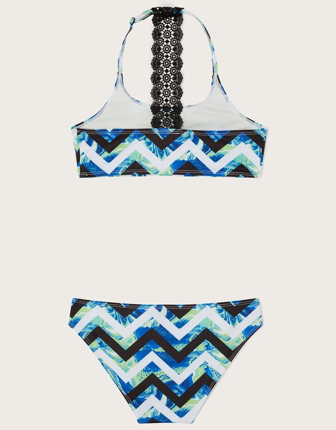 Chevron Marble Crochet Bikini Set, Multi (MULTI), large