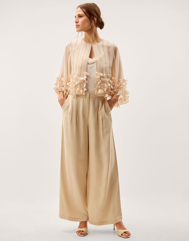 Claire Appliqu&eacute; Jacket, Ivory (IVORY), large