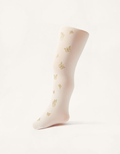 Baby Butterfly Glitter Tights Gold, Gold (GOLD), large