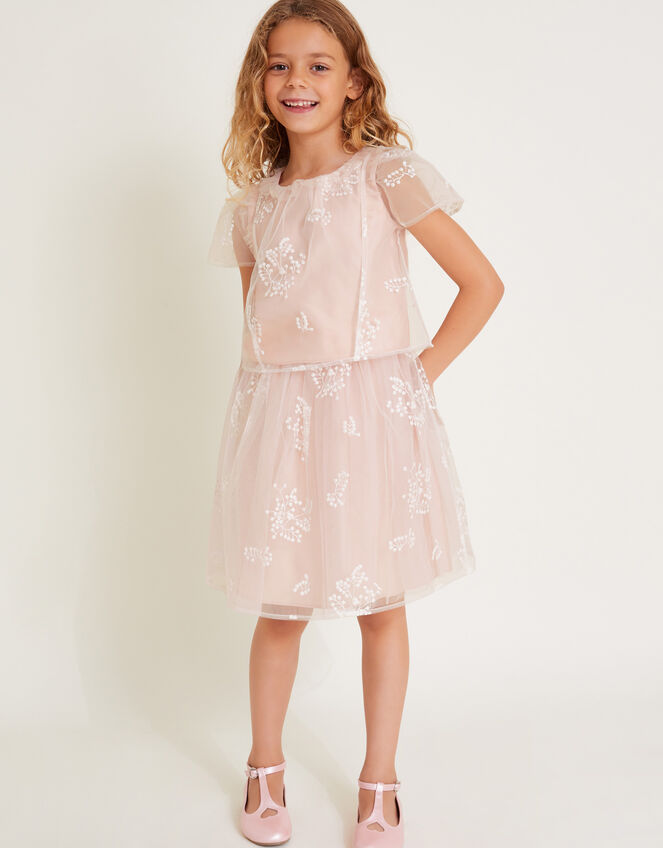 Harlyn Embroidered Tulle Skirt, Pink (PINK), large