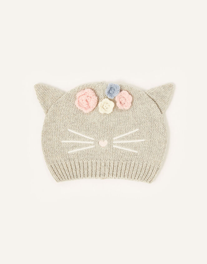 Baby Luna Cat Beanie, Grey (GREY), large