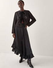 Lola Embellished Tie Front Jacket, Black (BLACK), large