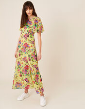 Helen Dealtry Floral Tea Dress, Yellow (YELLOW), large