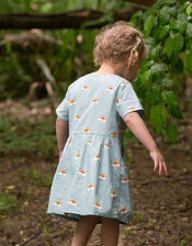 Little Green Radicals Over the Rainbow Button Through Dress, Blue (PALE BLUE), large