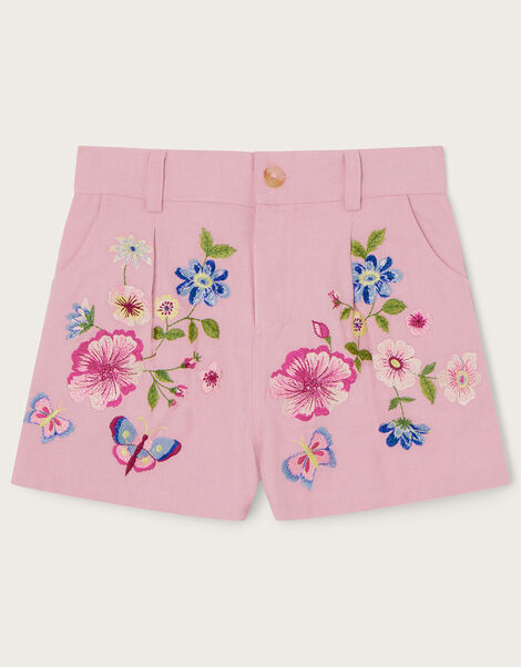 Boutique Zena Embroidered Shorts, Pink (PINK), large