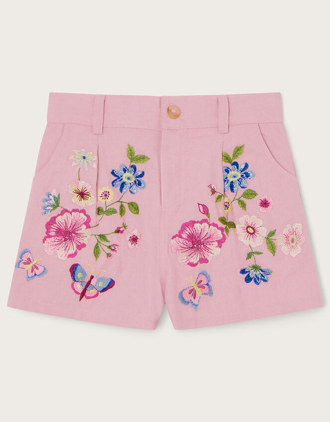 Boutique Zena Embroidered Shorts, Pink (PINK), large