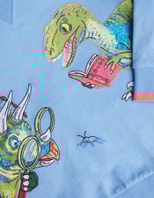 Reading Dinosaur Hoodie, Blue (BLUE), large