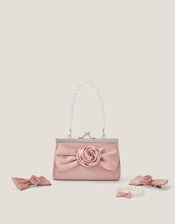Bridesmaid Rosette Bag & Accessories Set, Pink (PALE PINK), large