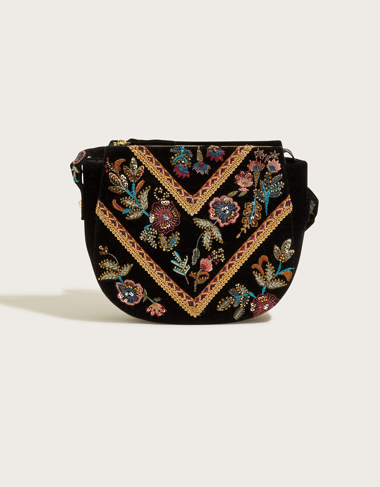 Embroidered Cross Body Bag