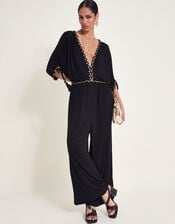 Eden Jersey Jumpsuit, Black (BLACK), large