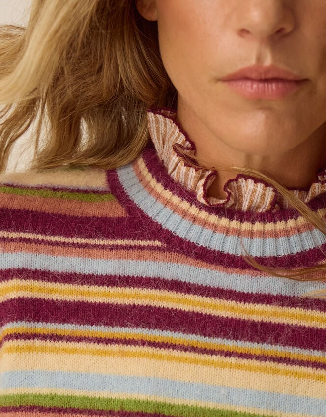 Serenity Stripe Jumper, Yellow (BUTTER YELLOW), large