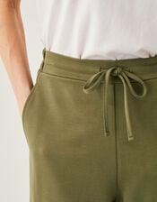Jo Jersey Culotte Trousers, Green (KHAKI), large