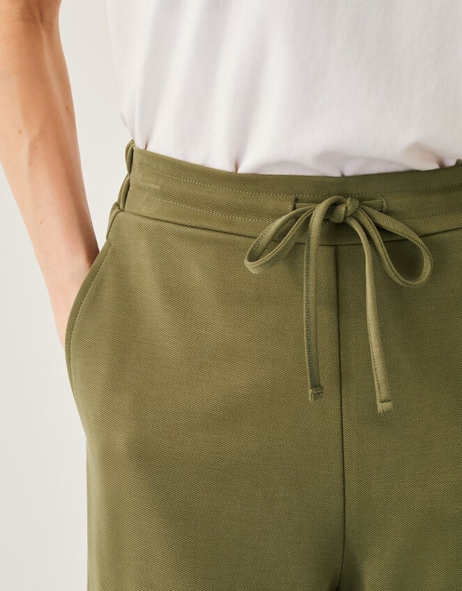 Jo Jersey Culotte Trousers, Green (KHAKI), large