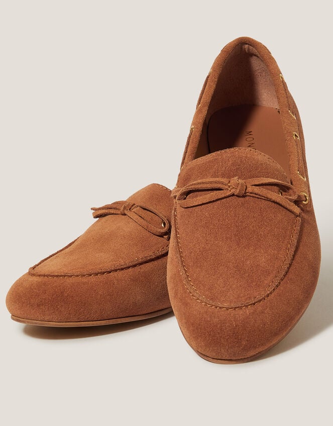 Suede Boat Shoes, Tan (TAN), large