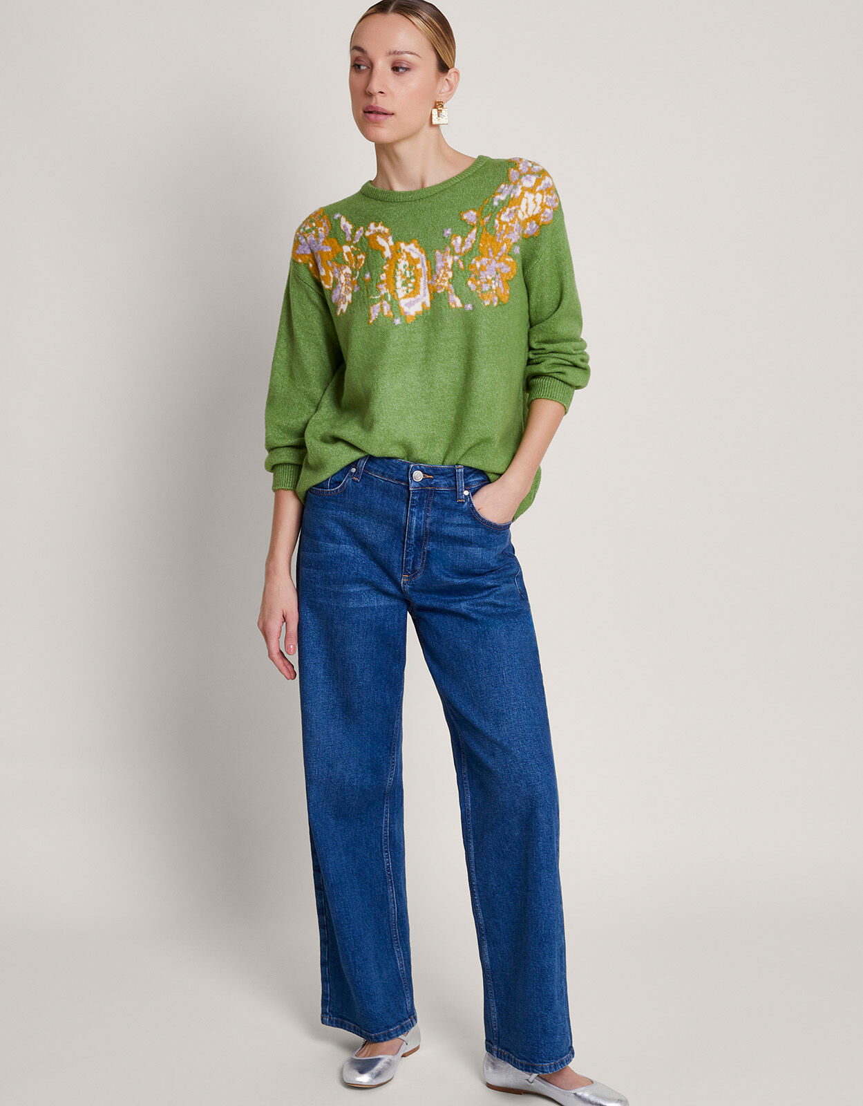 Monsoon green jumper top