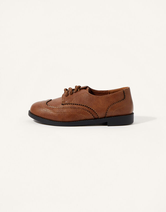 Boys Brogue Shoes, Brown (BROWN), large