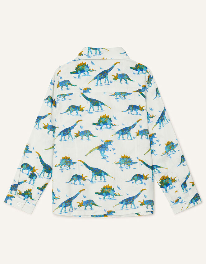 Dino Shirt in Pure Cotton, Ivory (IVORY), large