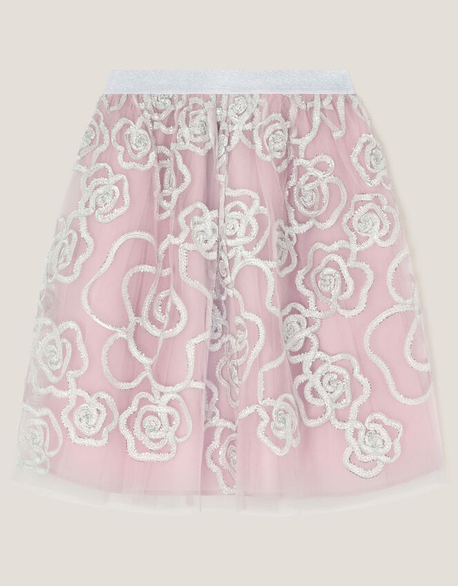 Rose Tinsel Tulle Skirt, Pink (PINK), large
