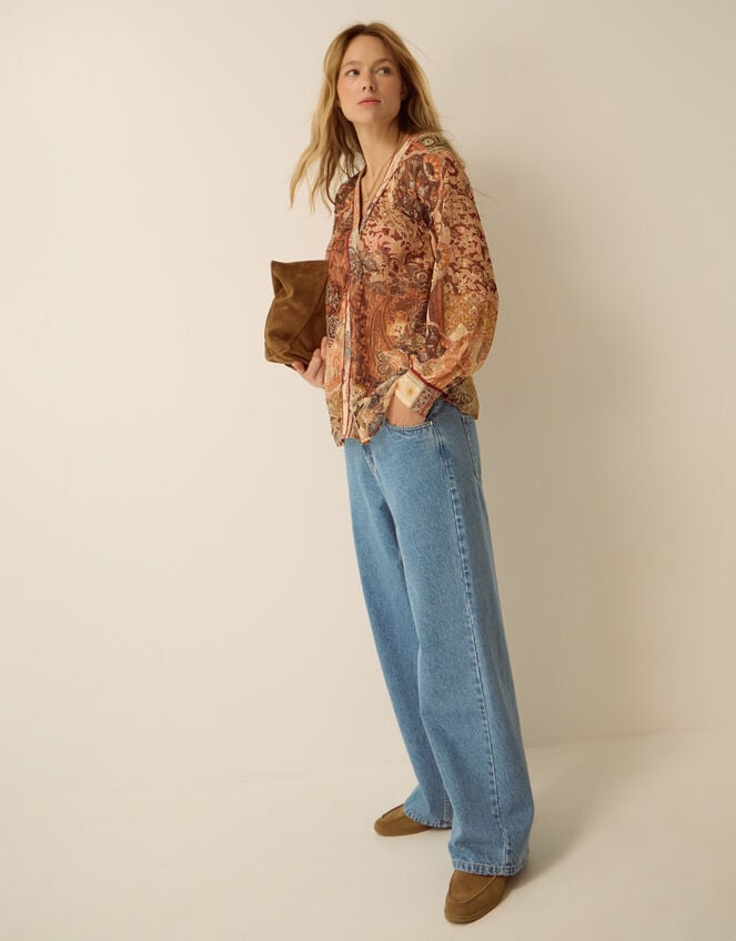 Lillian Wide Leg Jeans, Blue (LIGHT AUTHENTIC), large