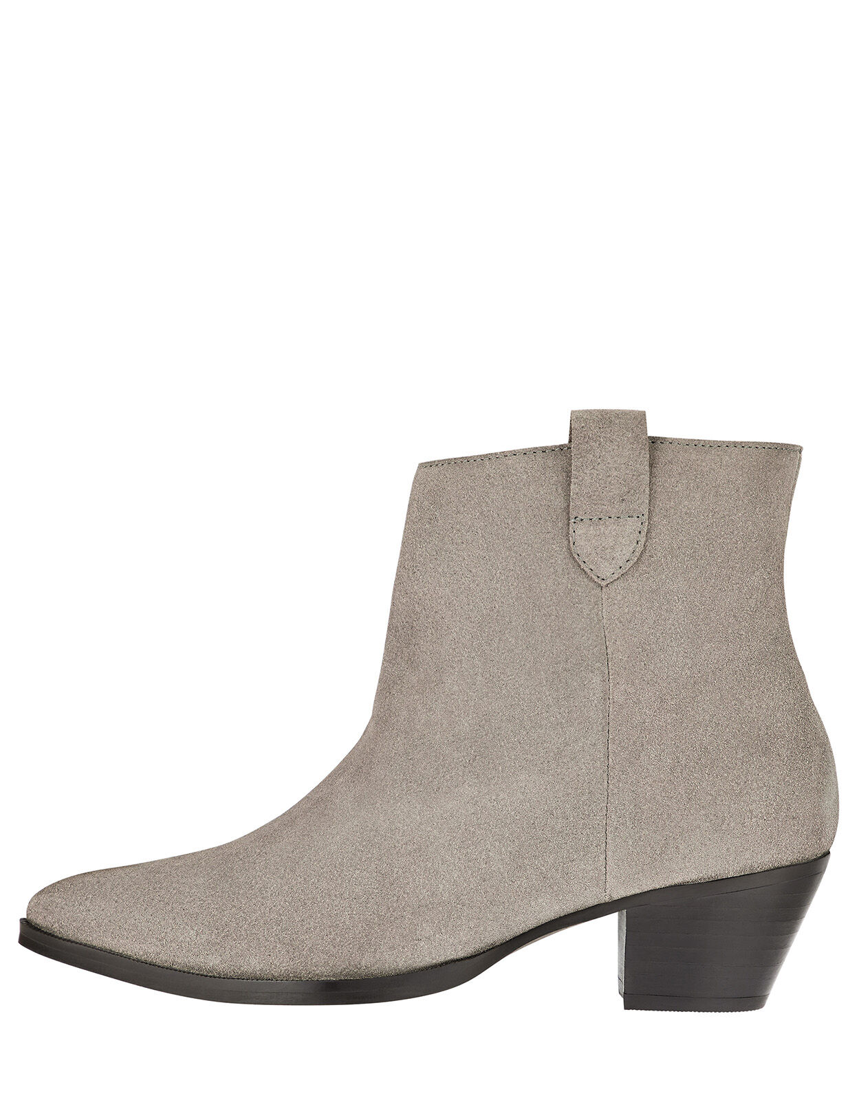 grey western ankle boots