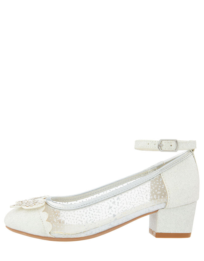 Amelia Butterfly Sparkly Princess Shoe, Silver (SILVER), large