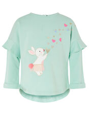 Baby Bunny Heart Set with Organic Cotton, Blue (AQUA), large