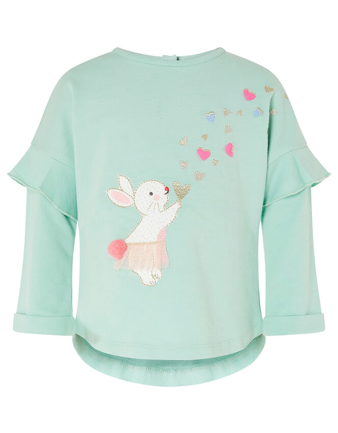 Baby Bunny Heart Set with Organic Cotton, Blue (AQUA), large