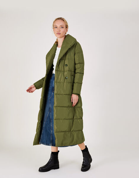 Shona Shaw Coat in Recycled Polyester Green, Green (GREEN), large
