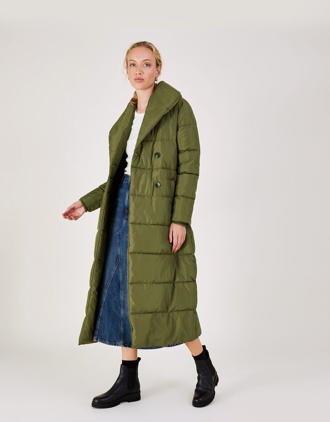 Shona Shaw Coat in Recycled Polyester, Green (GREEN), large