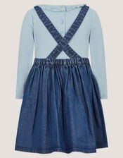 Baby Mon Cheri Top & Chambray Dress Set, Blue (BLUE), large