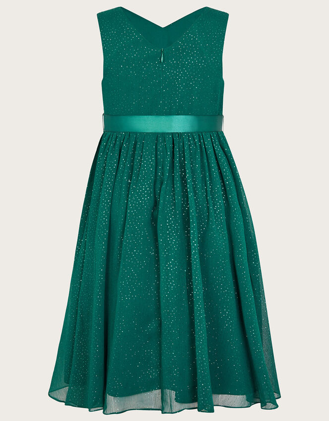 Glitter Wrap Mariposa Dress, Green (GREEN), large