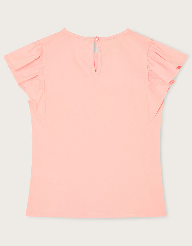 Fun Pineapple Frill Sleeve T-Shirt, Pink (PINK), large
