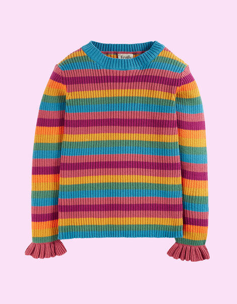 Frugi Zoe Knitted Jumper, Multi (MULTI), large