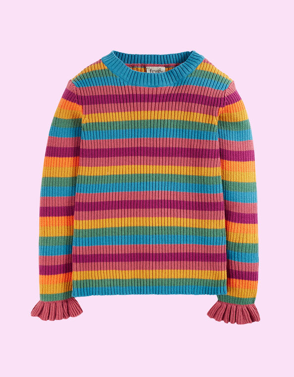 Frugi Zoe Knitted Jumper, Multi (MULTI), large