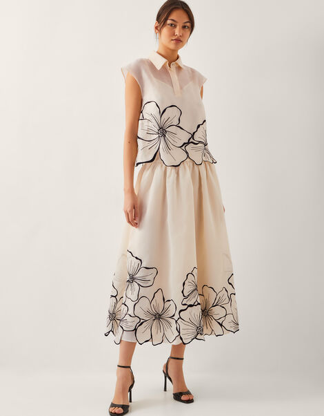 Bridget Floral Shirt , Ivory (IVORY), large
