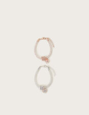 2-Pack Crystal Tube Charm Bracelets, , large